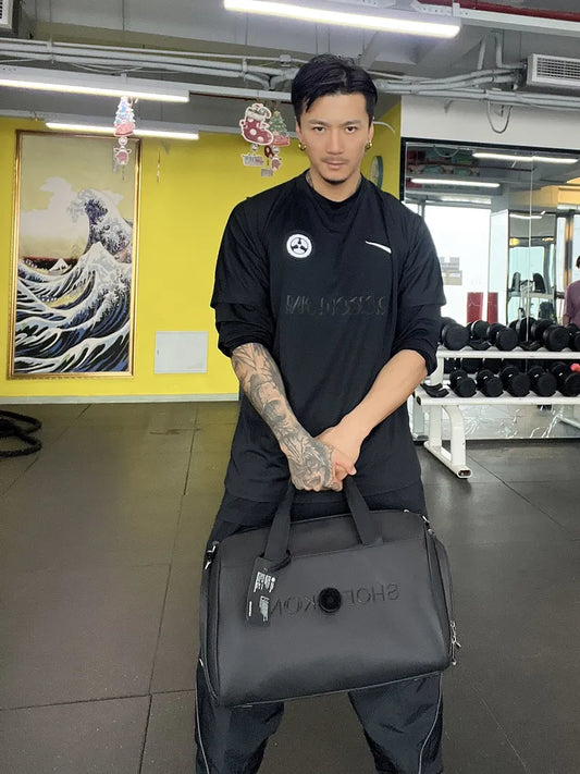 Black-on-Black Perfection: My Halo Bag + Sports Suit Gym Combo
